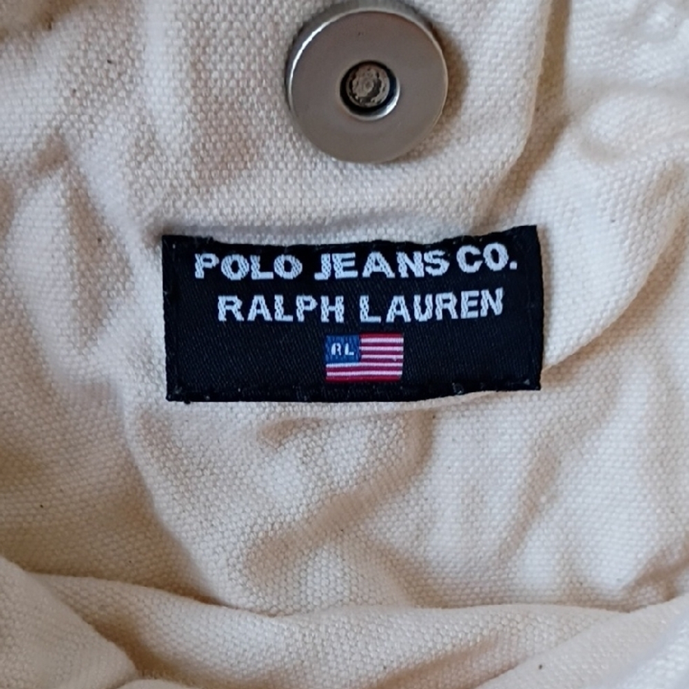 Polo Jeans Co.by Ralph Lauren Handcrafted Cream Macramé Bag - Picture 6 of 7